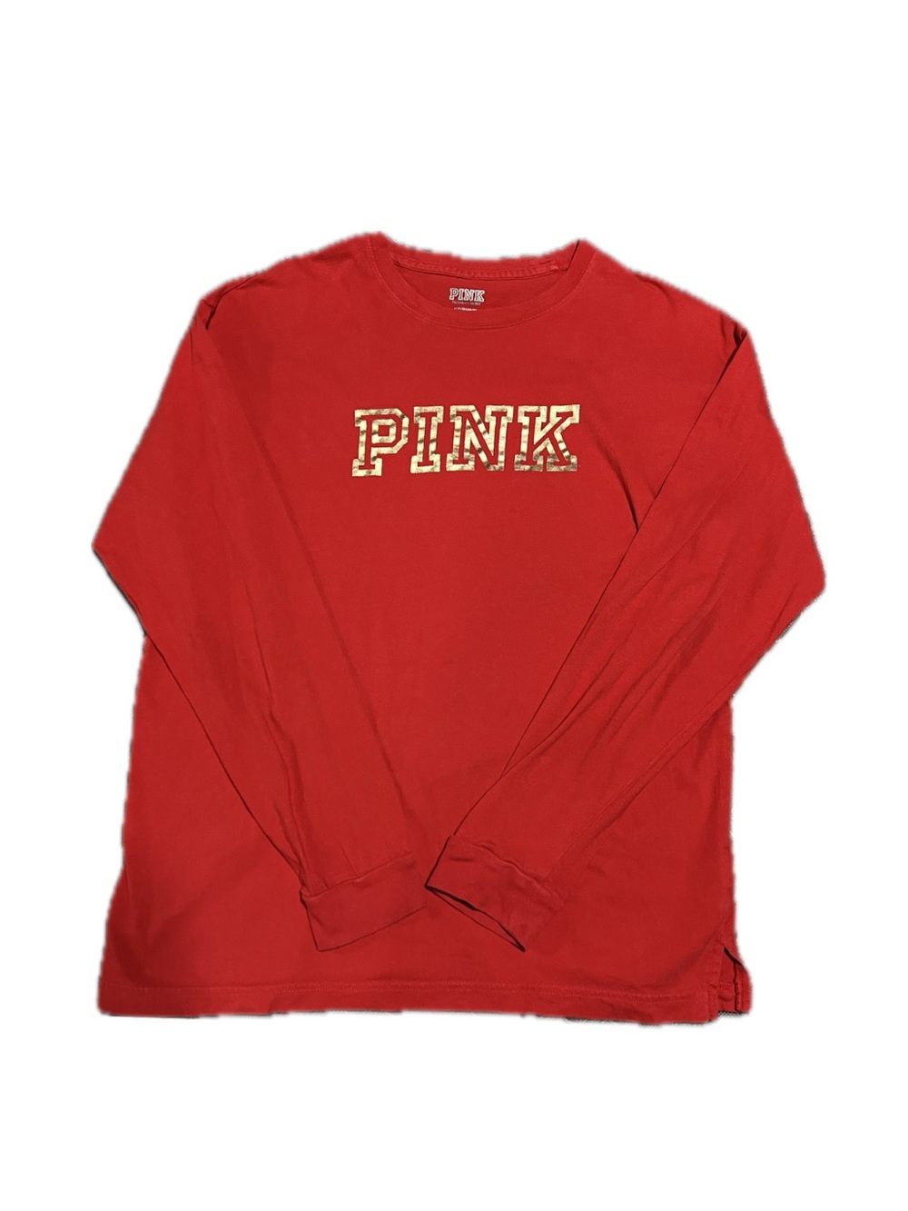 PINK Victoria's Secret Red Crewneck T Shirt